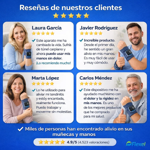 Muñequera masajeadora para aliviar el dolor