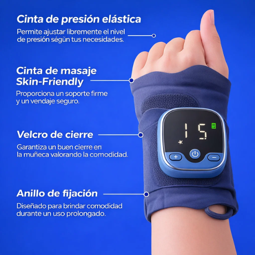 Muñequera masajeadora para aliviar el dolor