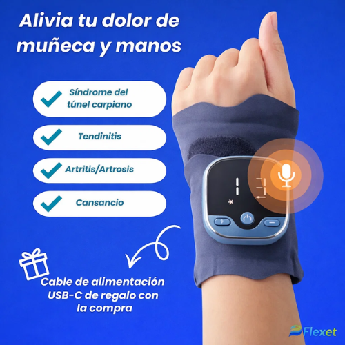 Muñequera masajeadora para aliviar el dolor