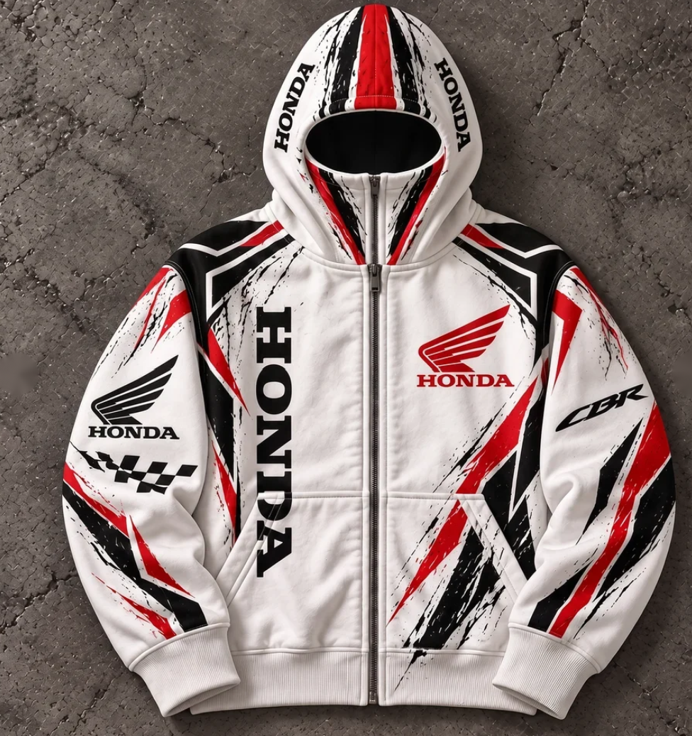 Sudadera racing con pasamontañas