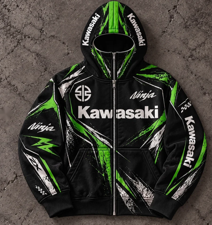 Sudadera racing con pasamontañas